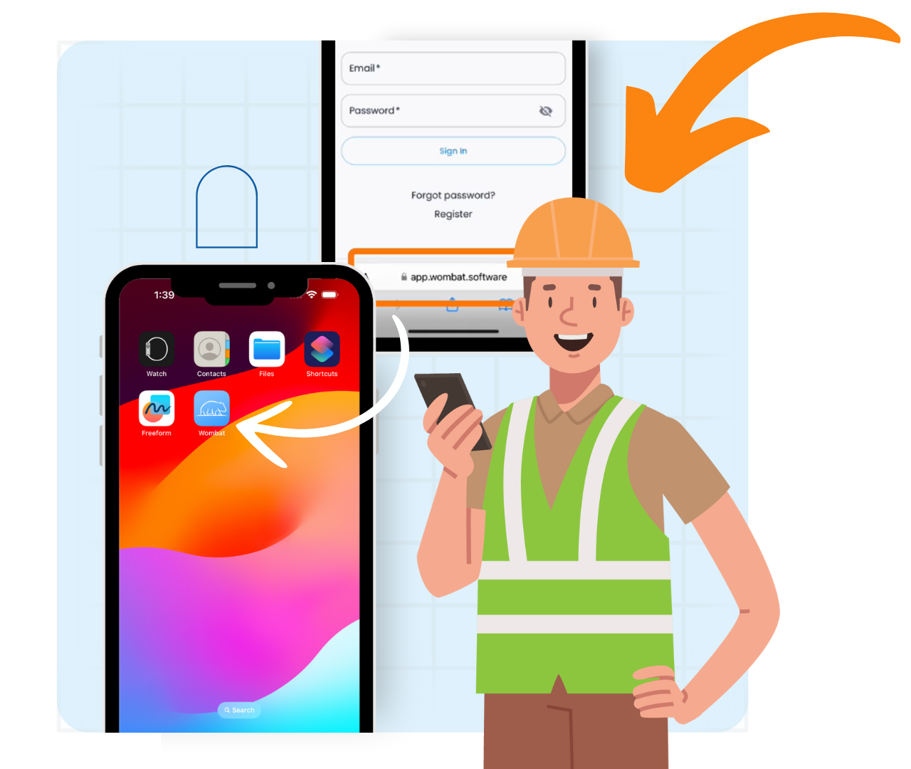 Wombat as an App on your phone.